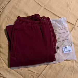 SKIMS Burgundy Sweatpants